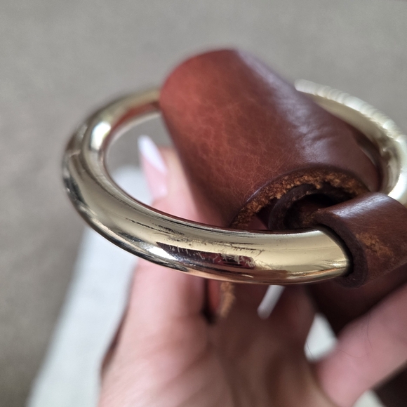 Vintage Michael Kors Y2K Genuine Leather Wide‎ Brown Boho Belt XL -Gold Buckle main image 9